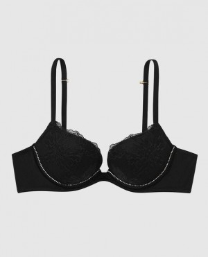 La SENZA, Intimates & Sleepwear, La Senza Beyond Sexy Rhinestone Pushup  Bra Black Size 32b
